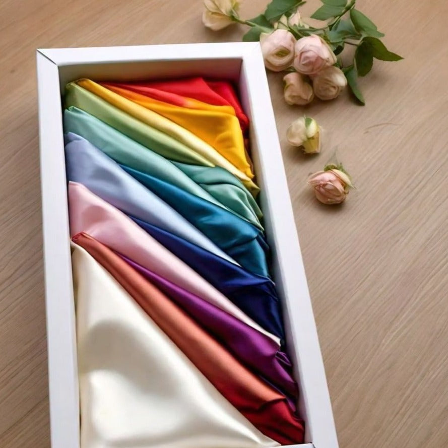 Long/Rectangular Satin Silk Scarf