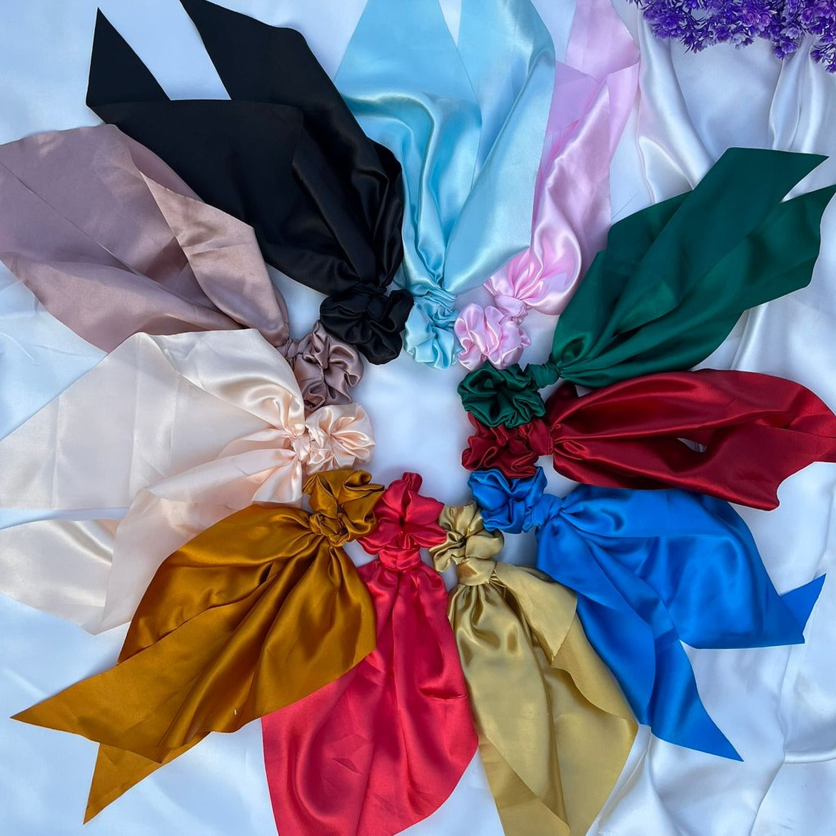 Scarf Satin Scrunchies