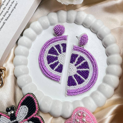 Lavender Lime handmade beaded earring #SummerAccessories
#BeachStyle #VacationReady #BohoChic #TropicalVibes #SummerFashion #ResortWear