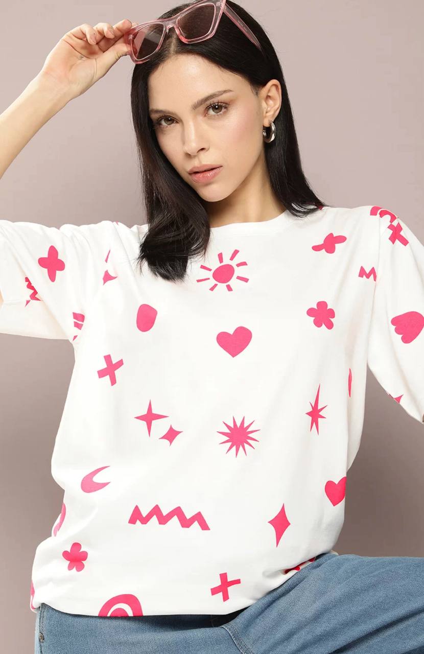 Tivra Creation White Pink Printed Oversize Tshirt for women #PinkWhiteTshirt #tivra #Tivracreation  #fashion
#OversizedTshirt
#PrintedTshirt
#TrendyTshirt
#OversizedStyle
#StreetwearStyle
#ComfyAndChic
#EverydayOutfit
#CasualOOTD
#UnisexFashion
#KoreanStyleOutfit
#TrendyOversized
#ShopTheLook
#EcommerceFashion
#ShopifyStore
#AmazonFashion
#FlipkartStyle
#TshirtTrends
#TikTokFashion
#InstagramOutfit
#YouTubeFashion
#OnlineShoppingIndia
#MadeInIndia
#OOTDInspo
#AffordableFashion