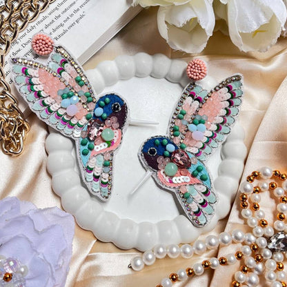 Tivra Creation's Fairy Kingfisher Birds Handmade Beaded Earrings #TivraCreation

#MadeInIndia

#SupportIndianArtisans

#HandcraftedInIndia

#IndianHandmadeJewelry

#BeadedWithLove

#AffordableJewelryIndia

#PocketFriendlyStyle