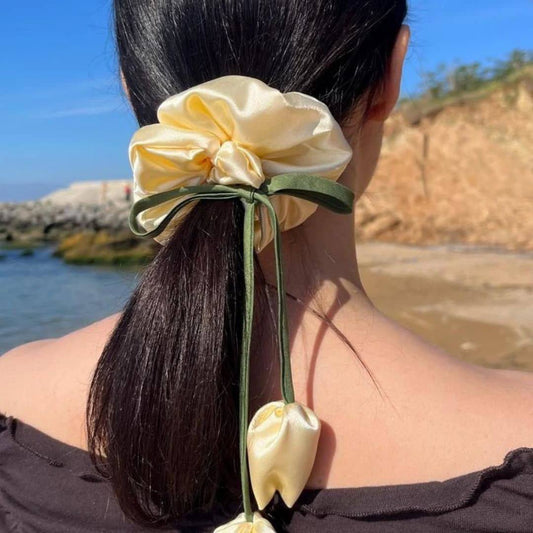 Tulip Satin Scrunchies #TulipScrunchies #SatinScrunchies #FluffyScrunchies #tivracreation #tivra #XLSizeScrunchies #FlowerScrunchies #TrendyScrunchies #ScrunchieAddict #ScrunchieLove #ScrunchieObsession #EverydayScrunchies