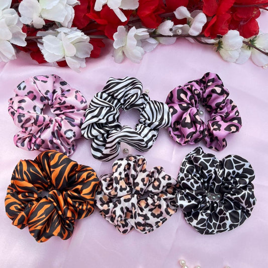 Animal Skin Printed Scrunchies