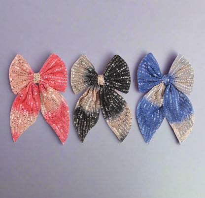 Tie-Dye Bow Tail Hairclips Combo