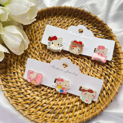 Cartoon-themed hair clips on display cards with white flowers and satin background bts Kitty_Charm_Hair_Set claw clips #KittyHairClips
#KittyCharmSet #tivra #tivracreation
#CuteHairAccessories
#KidsHairClips
#HairClipSet
#AdorableAccessories
#CartoonHairClips
#GirlsHairAccessories
#TrendingHairClips
#KawaiiAccessories
#CuteKidsFashion
#StylishHairClips
#HairAccessoriesIndia
#KidsFashionIndia
#OnlineShoppingIndia
#AccessoryLove
#GiftForGirls
#HairClipCollection
#CuteClipSet
#FashionAccessories