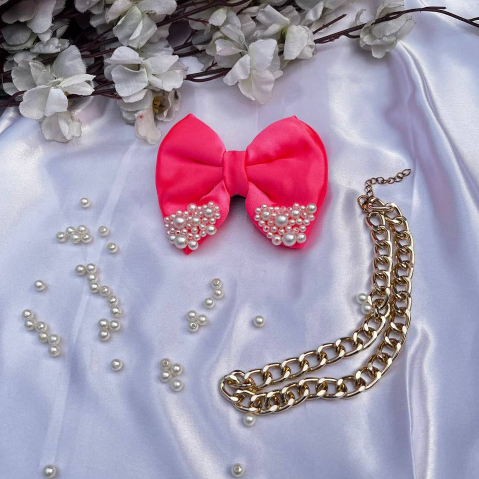 Pearls Bow Hairclips