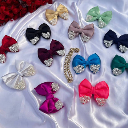 Pearls Bow Hairclips