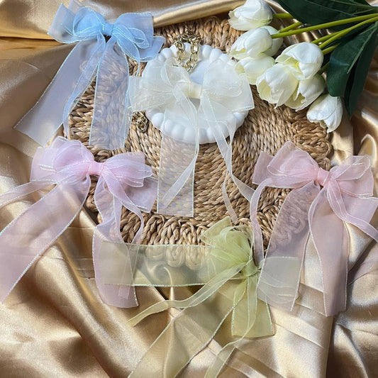 Pastel Mist Bow Hair Clips