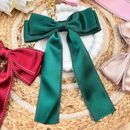 Elegant Satin Bow Clips