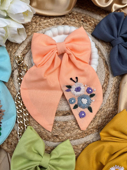 Embroidered Charm Bows