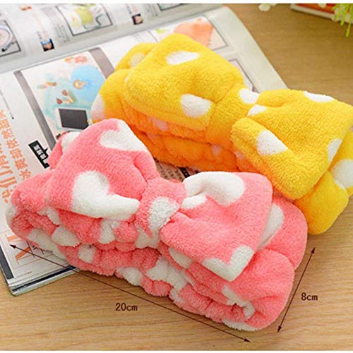 Romantic Facial Spa Makeup Cleansing Cute Bow Velvet Elastic Headband for Women