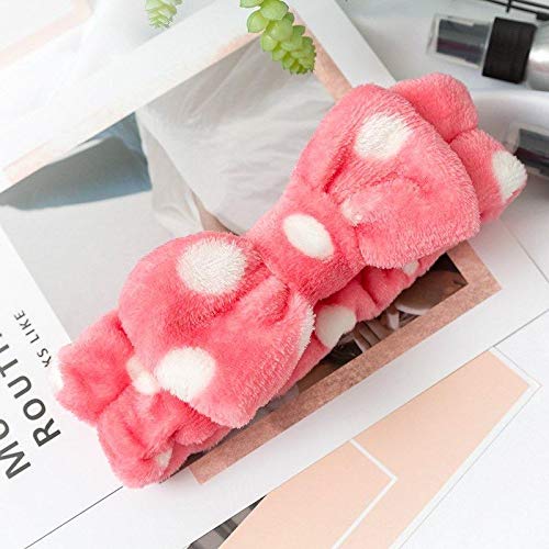 Romantic Facial Spa Makeup Cleansing Cute Bow Velvet Elastic Headband for Women