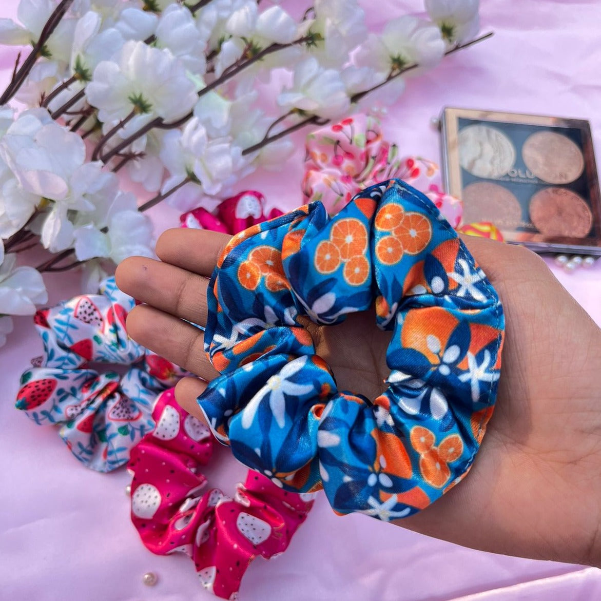 Fruit Satin Scrunchies