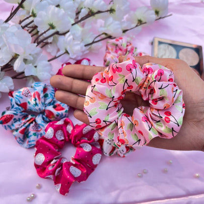 Fruit Satin Scrunchies