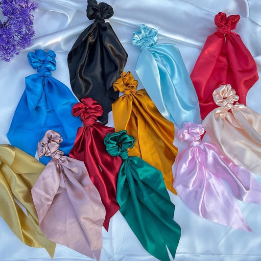 Scarf Satin Scrunchies