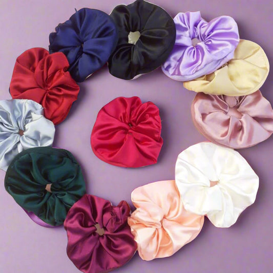 Zipper Satin Scrunchies